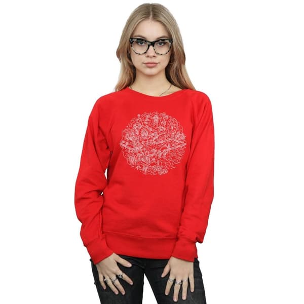 Star Wars Womens/Ladies Christmas Death Star Sweatshirt