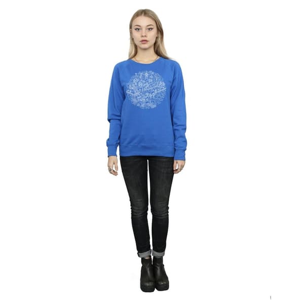 Star Wars Womens/Ladies Christmas Death Star Sweatshirt