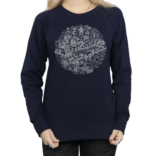 Star Wars Womens/Ladies Christmas Death Star Sweatshirt
