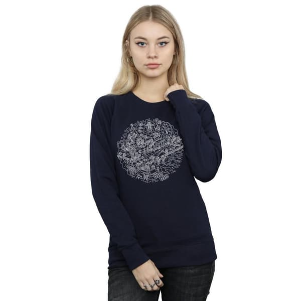 Star Wars Womens/Ladies Christmas Death Star Sweatshirt