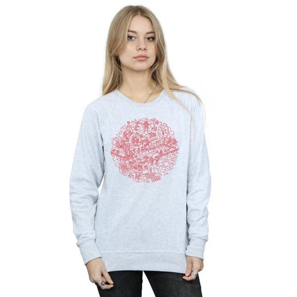 Star Wars Womens/Ladies Christmas Death Star Sweatshirt