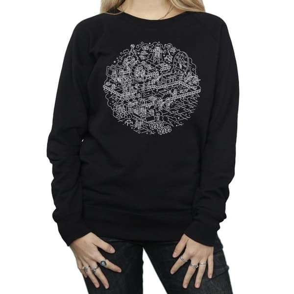 Star Wars Womens/Ladies Christmas Death Star Sweatshirt