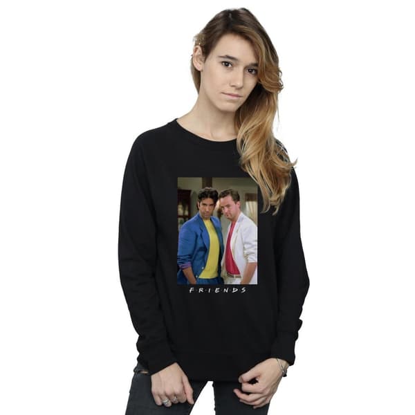 Friends Womens/Ladies Ross And Chandler College Sweatshirt