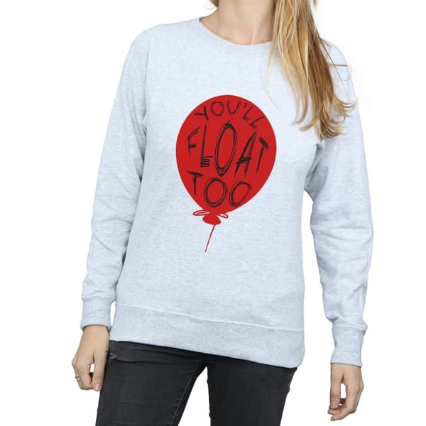 It Womens/Ladies Pennywise You´ll Float Too Sweatshirt