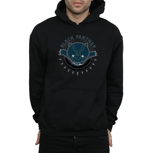 Marvel Mens Kawaii Black Panther Pounce Hoodie