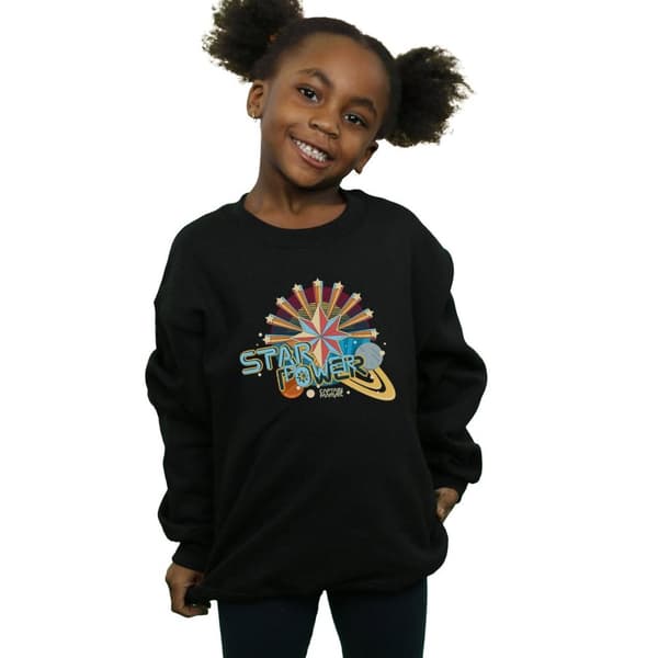 Marvel Girls Captain Marvel Star Power Sweatshirt