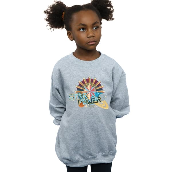 Marvel Girls Captain Marvel Star Power Sweatshirt