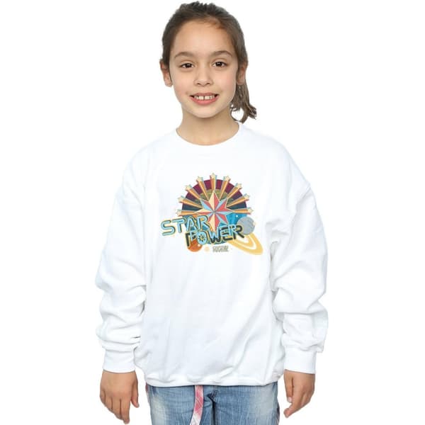 Marvel Girls Captain Marvel Star Power Sweatshirt