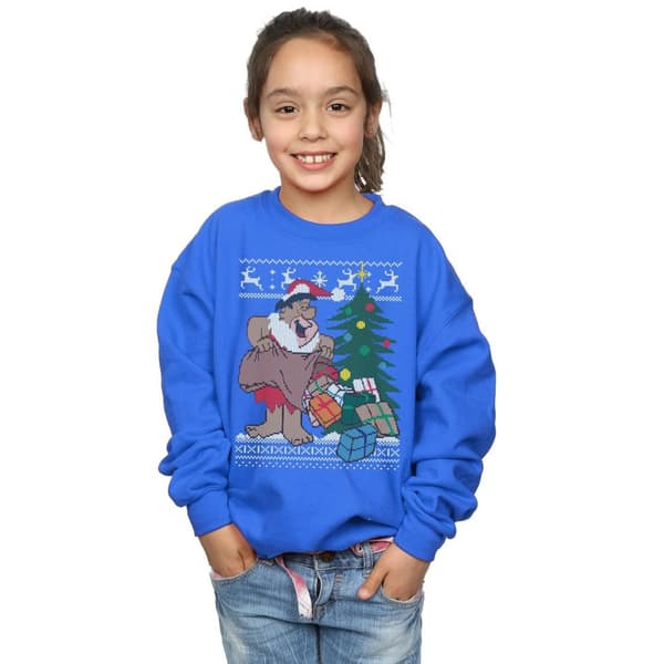 The Flintstones Girls Christmas Fair Isle Sweatshirt