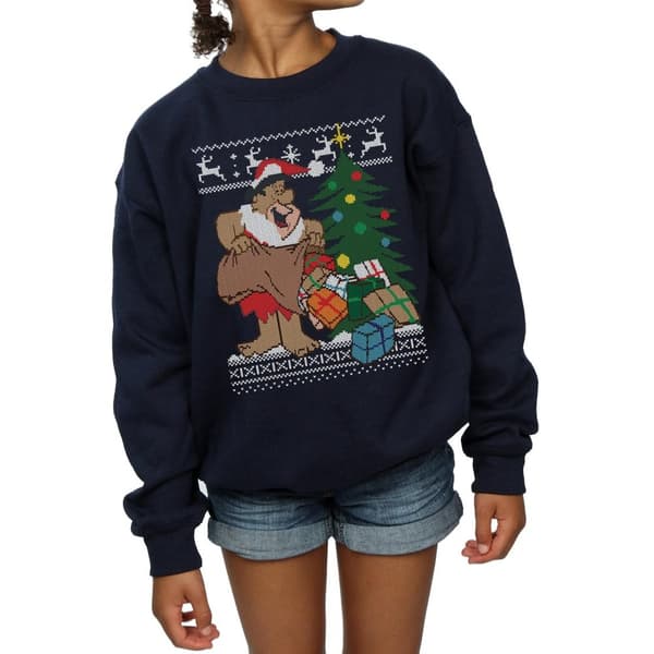 The Flintstones Girls Christmas Fair Isle Sweatshirt