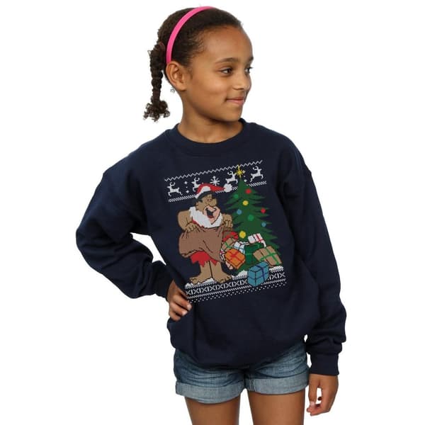 The Flintstones Girls Christmas Fair Isle Sweatshirt