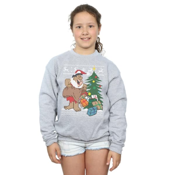 The Flintstones Girls Christmas Fair Isle Sweatshirt