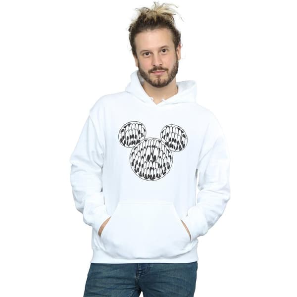 Disney Mens Musse Pigg Head Of Eyes Hoodie