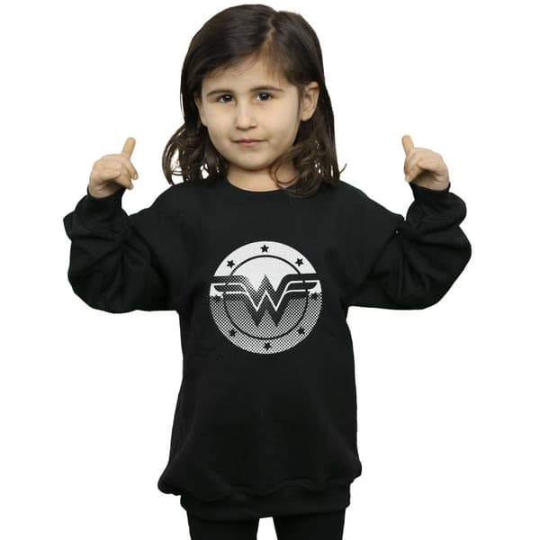 DC Comics Wonder Woman - Sweatshirt med prickig logotyp för flickor