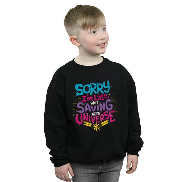 Marvel Boys Captain Marvel Saving The Universe Sweatshirt