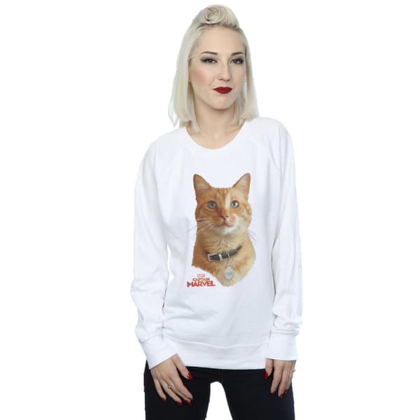 Marvel Sweatshirt med gåsfotografi - damer/kvinnor Captain Marvel