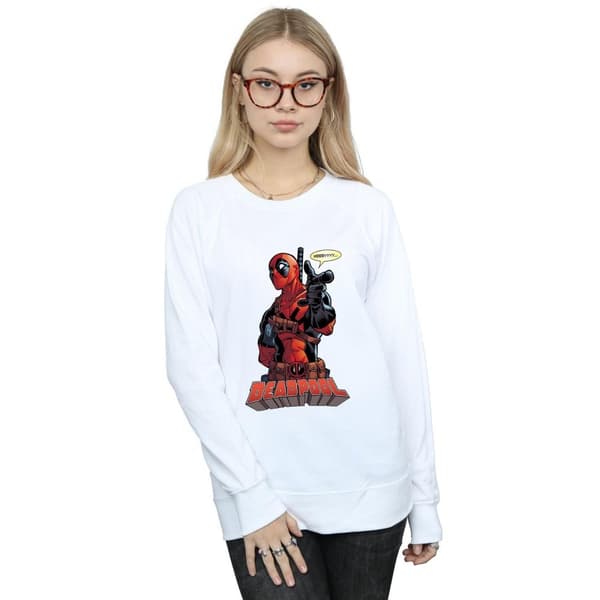 Marvel Dam/Tjej Deadpool Hey You Sweatshirt