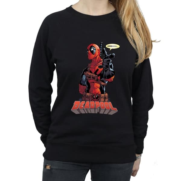 Marvel Dam/Tjej Deadpool Hey You Sweatshirt