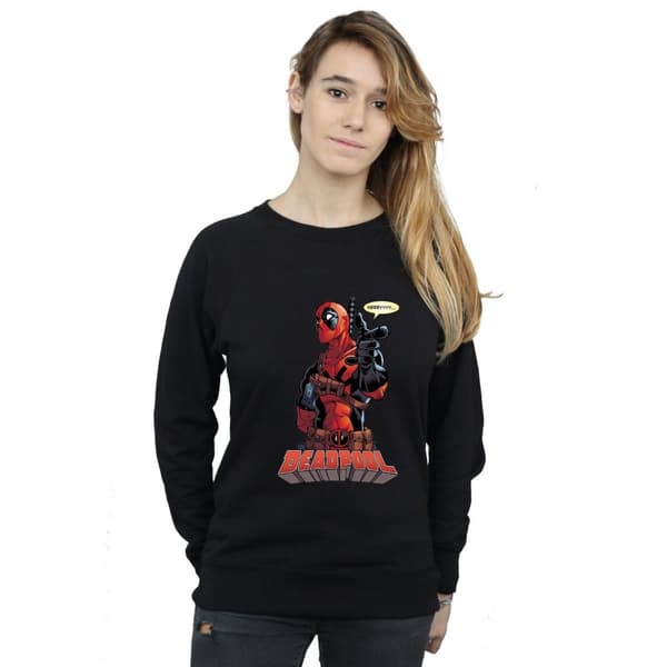 Marvel Dam/Tjej Deadpool Hey You Sweatshirt