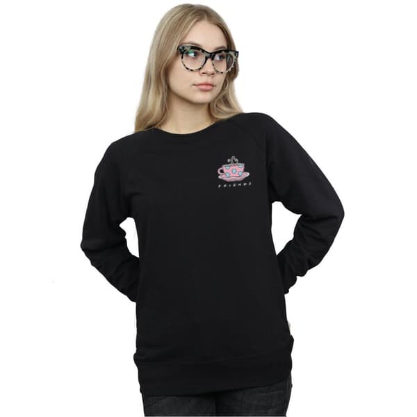 Friends Sweatshirt med brösttryck av kaffekopp för kvinnor/damer