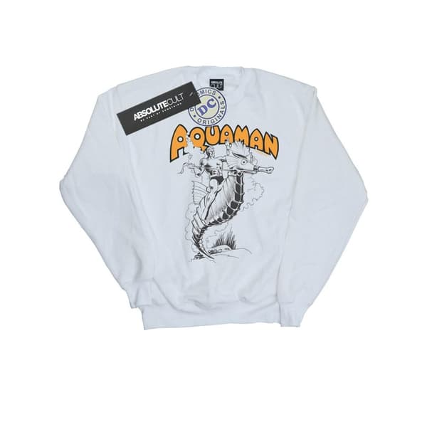 DC Comics Girls Aquaman Mono Action Pose Sweatshirt