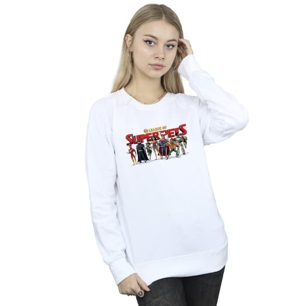 DC Comics Womens/Ladies DC Comics DC League Of Super-Pets Group Logo Sweatshirt