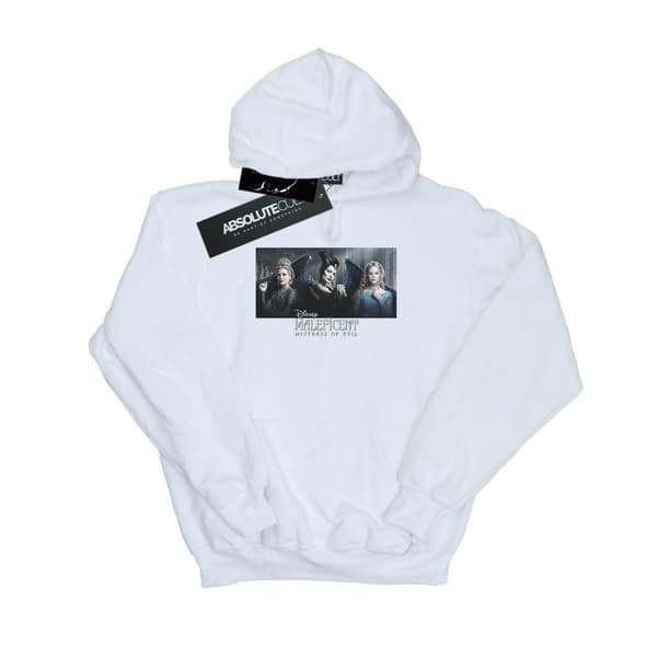 Disney Mens Maleficent Mistress Of Evil Character Poster Hoodie White M