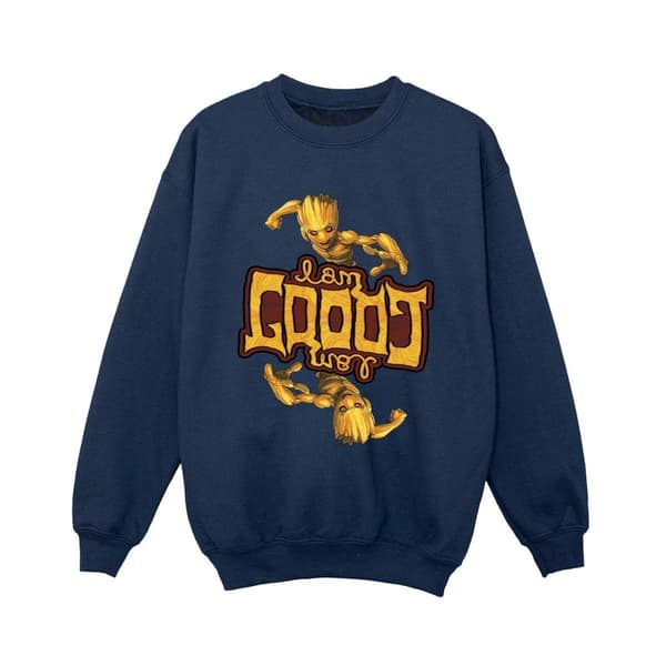 Marvel Boys Guardians Of The Galaxy Groot Inverted Grain Sweatshirt
