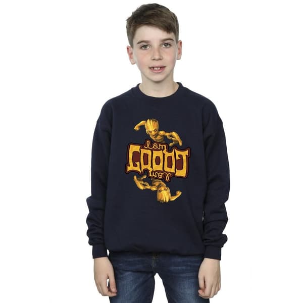 Marvel Boys Guardians Of The Galaxy Groot Inverted Grain Sweatshirt