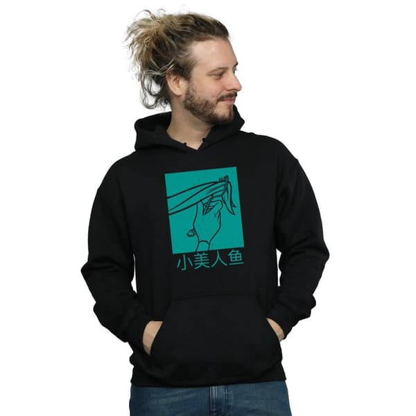 Disney Princess Mens Ariel The Little Mermaid Hair Stroke Hoodie
