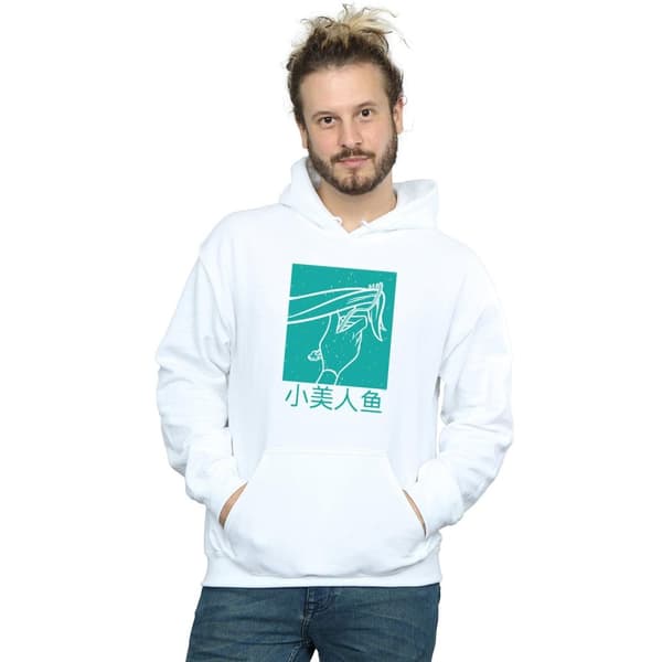 Disney Princess Mens Ariel The Little Mermaid Hair Stroke Hoodie