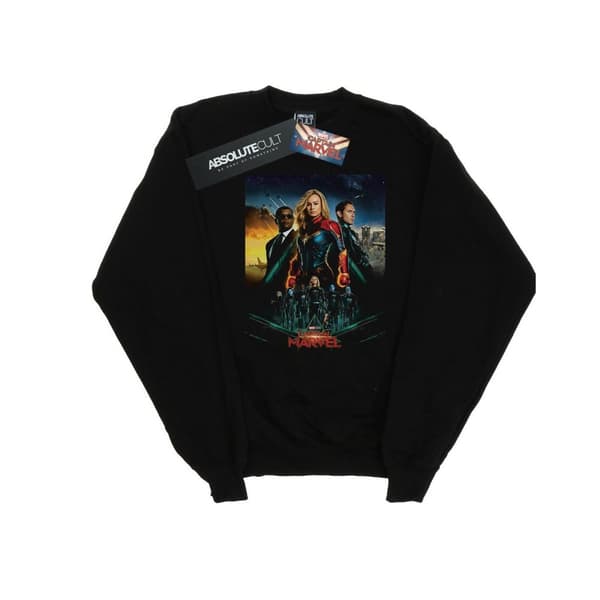 Marvel Boys Captain Marvel Movie Starforce Poster Sweatshirt