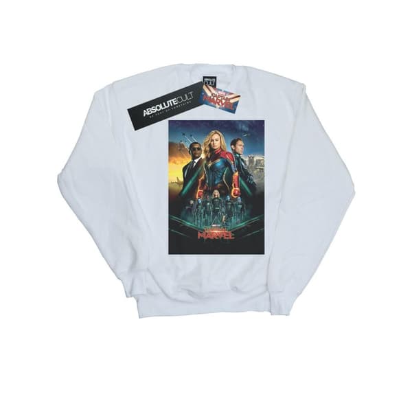 Marvel Boys Captain Marvel Movie Starforce Poster Sweatshirt