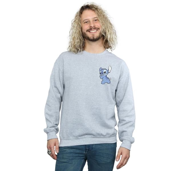 Disney Mens Lilo And Stitch Stitch Backside Breast Print Sweatshirt