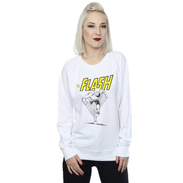 DC Comics Dam/Tjej The Flash Mono Action Pose Sweatshirt