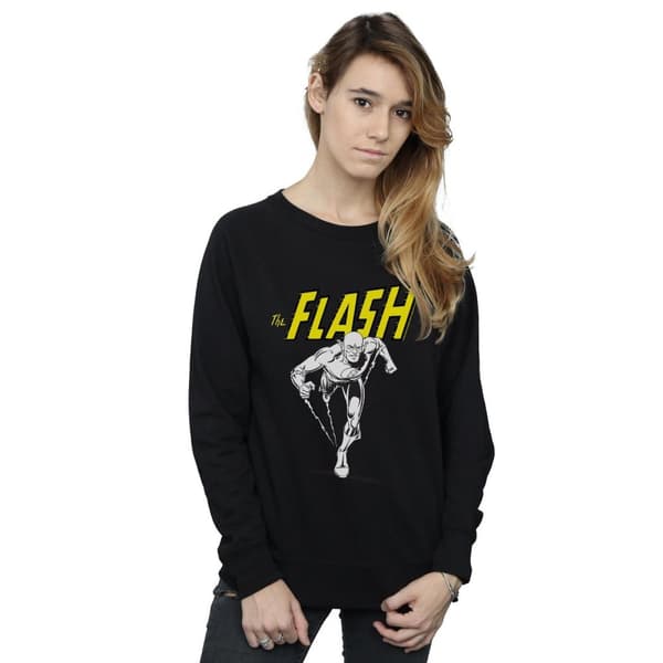 DC Comics Dam/Tjej The Flash Mono Action Pose Sweatshirt