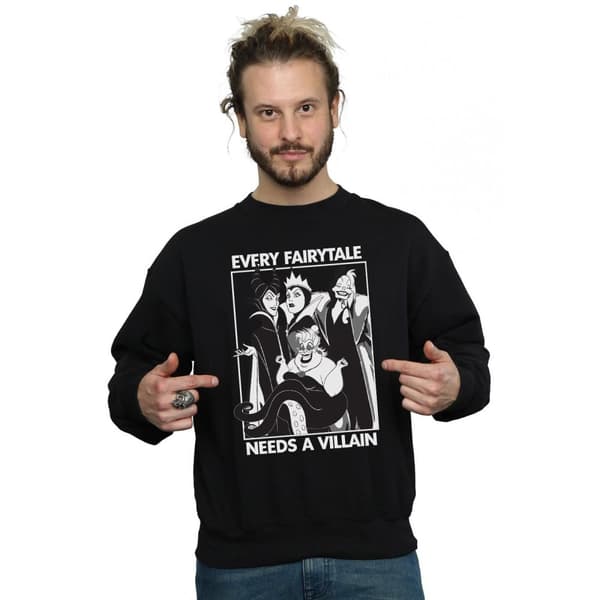 Disney Mens Every Fairy Tale Needs A Villain Sweatshirt