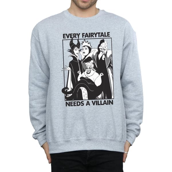 Disney Mens Every Fairy Tale Needs A Villain Sweatshirt