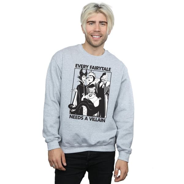 Disney Mens Every Fairy Tale Needs A Villain Sweatshirt
