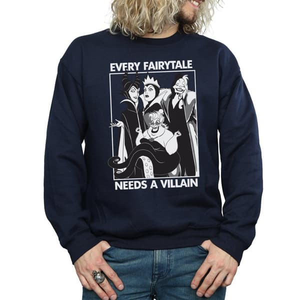 Disney Mens Every Fairy Tale Needs A Villain Sweatshirt
