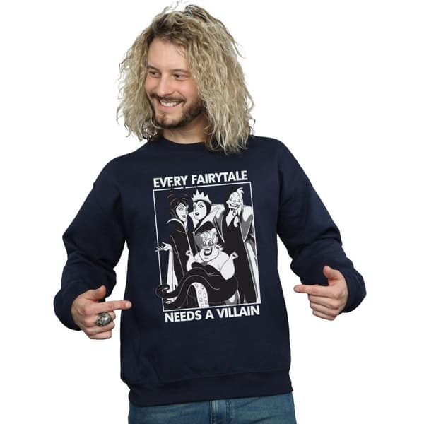 Disney Mens Every Fairy Tale Needs A Villain Sweatshirt