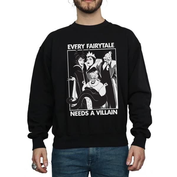 Disney Mens Every Fairy Tale Needs A Villain Sweatshirt