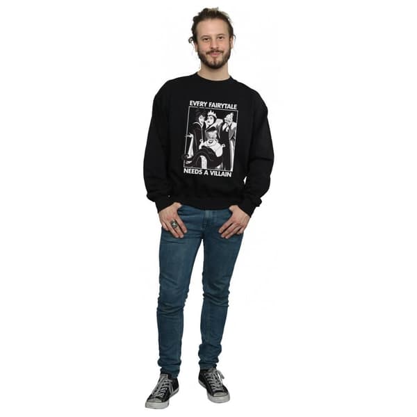 Disney Mens Every Fairy Tale Needs A Villain Sweatshirt