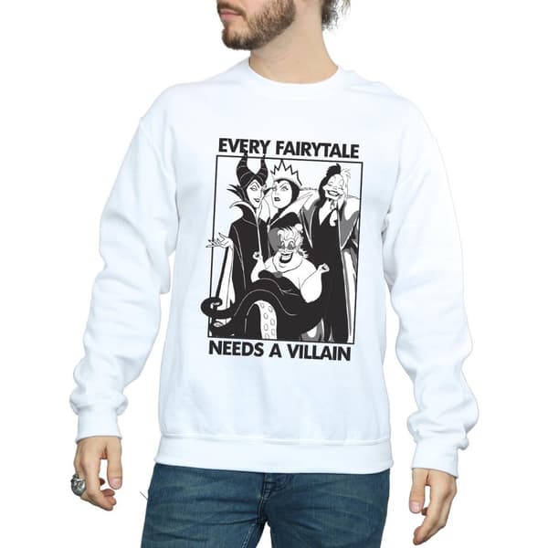 Disney Mens Every Fairy Tale Needs A Villain Sweatshirt