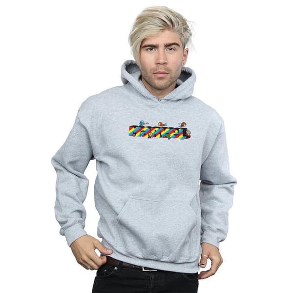 Marvel Mens Kawaii Marvel Stripes Hoodie