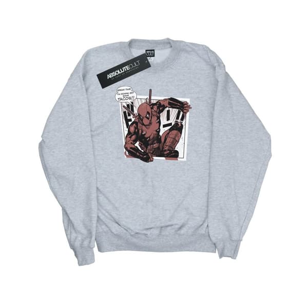 Marvel Womens/Ladies Deadpool Breaktime Tacos Sweatshirt