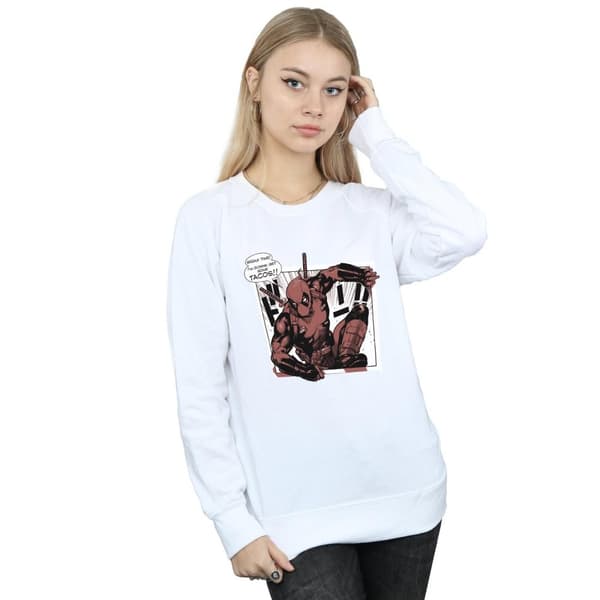 Marvel Dam/Tjej Deadpool Breaktime Tacos Sweatshirt