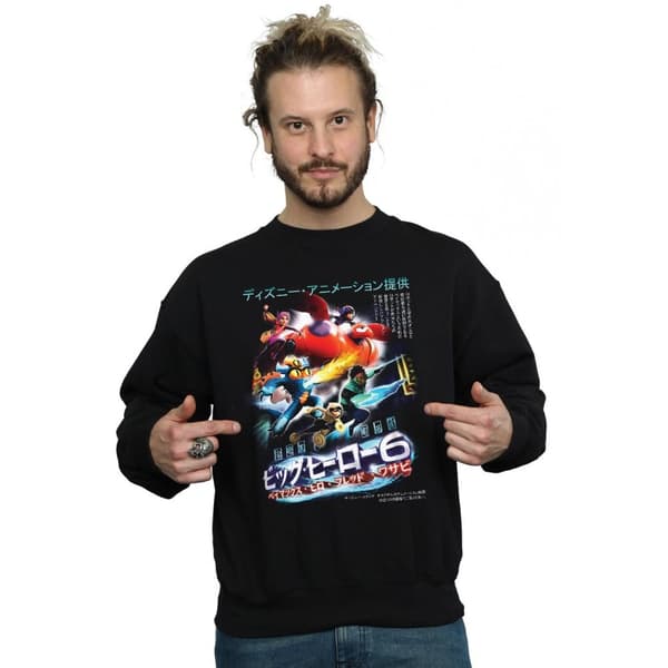 Disney Mens Big Hero 6 Anime Cover Sweatshirt