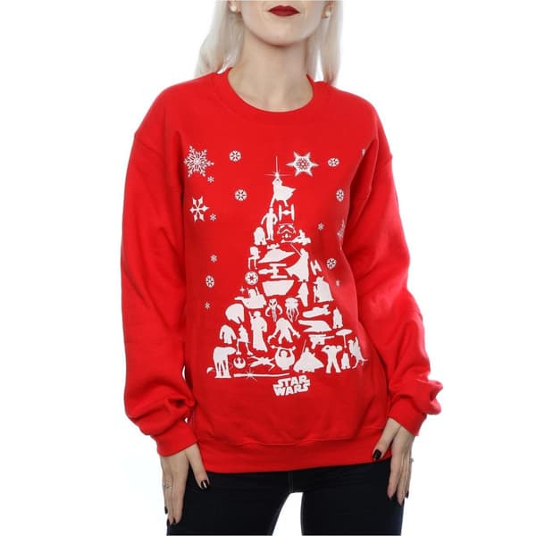 Star Wars Sweatshirt med julgran för kvinnor/damer