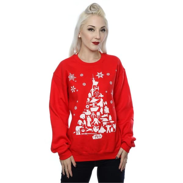 Star Wars Sweatshirt med julgran för kvinnor/damer